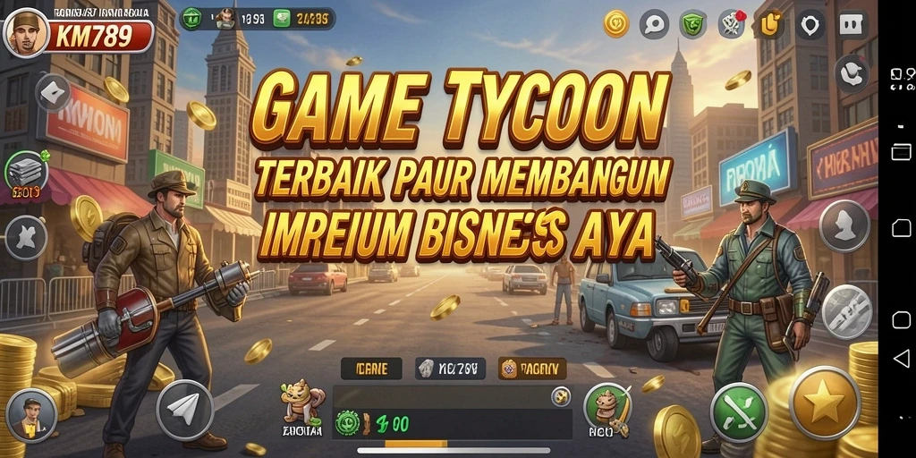 Tangkapan layar gameplay KM789 menunjukkan pengalaman Tycoon yang menantang.